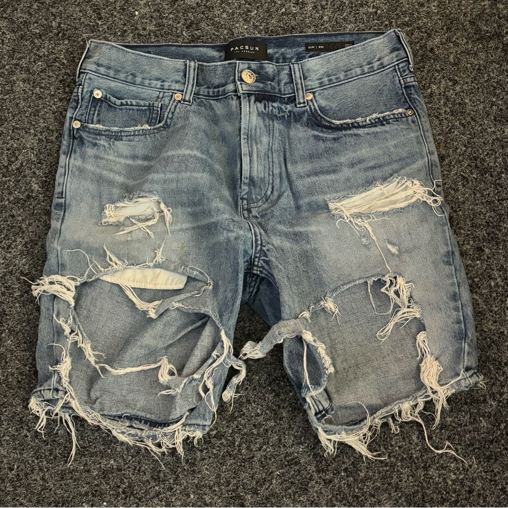 PACSUN Distressed Denim Shorts